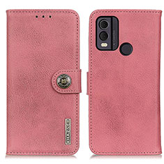 Custodia Portafoglio In Pelle Cover con Supporto K02Z per Nokia C22 Rosa