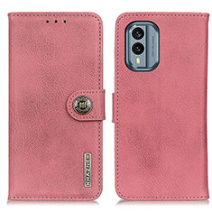 Custodia Portafoglio In Pelle Cover con Supporto K02Z per Nokia X30 5G Rosa