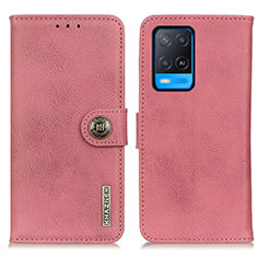 Custodia Portafoglio In Pelle Cover con Supporto K02Z per Oppo A54 4G Rosa