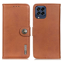 Custodia Portafoglio In Pelle Cover con Supporto K02Z per Samsung Galaxy M53 5G Marrone