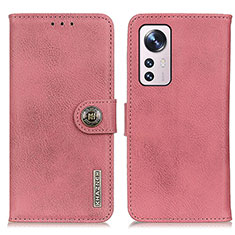 Custodia Portafoglio In Pelle Cover con Supporto K02Z per Xiaomi Mi 12S 5G Rosa