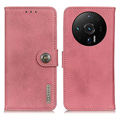 Custodia Portafoglio In Pelle Cover con Supporto K02Z per Xiaomi Mi 12S Ultra 5G Rosa