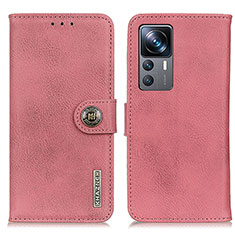 Custodia Portafoglio In Pelle Cover con Supporto K02Z per Xiaomi Mi 12T 5G Rosa