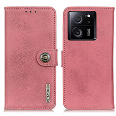 Custodia Portafoglio In Pelle Cover con Supporto K02Z per Xiaomi Mi 13T 5G Rosa