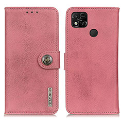 Custodia Portafoglio In Pelle Cover con Supporto K02Z per Xiaomi Redmi 10A 4G Rosa