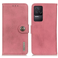 Custodia Portafoglio In Pelle Cover con Supporto K02Z per Xiaomi Redmi K50 5G Rosa