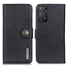 Custodia Portafoglio In Pelle Cover con Supporto K02Z per Xiaomi Redmi Note 11 Pro 4G Nero