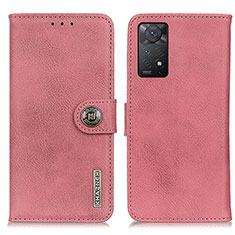 Custodia Portafoglio In Pelle Cover con Supporto K02Z per Xiaomi Redmi Note 11 Pro 4G Rosa