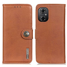 Custodia Portafoglio In Pelle Cover con Supporto K02Z per Xiaomi Redmi Note 11R 5G Marrone