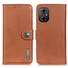 Custodia Portafoglio In Pelle Cover con Supporto K02Z per Xiaomi Redmi Note 12R Pro 5G Marrone