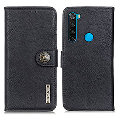 Custodia Portafoglio In Pelle Cover con Supporto K02Z per Xiaomi Redmi Note 8 (2021) Nero