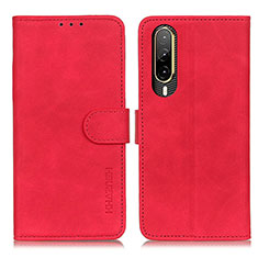 Custodia Portafoglio In Pelle Cover con Supporto K03Z per HTC Desire 22 Pro 5G Rosso