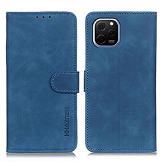 Custodia Portafoglio In Pelle Cover con Supporto K03Z per Huawei Enjoy 50z Blu