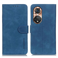 Custodia Portafoglio In Pelle Cover con Supporto K03Z per Huawei Honor 50 5G Blu