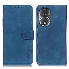 Custodia Portafoglio In Pelle Cover con Supporto K03Z per Huawei Honor 80 5G Blu