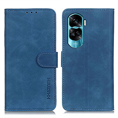 Custodia Portafoglio In Pelle Cover con Supporto K03Z per Huawei Honor 90 Lite 5G Blu