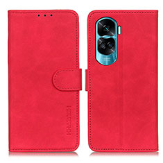 Custodia Portafoglio In Pelle Cover con Supporto K03Z per Huawei Honor 90 Lite 5G Rosso