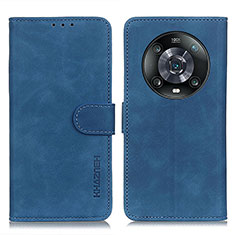 Custodia Portafoglio In Pelle Cover con Supporto K03Z per Huawei Honor Magic4 Pro 5G Blu