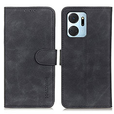 Custodia Portafoglio In Pelle Cover con Supporto K03Z per Huawei Honor X7a Nero