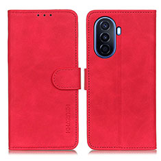 Custodia Portafoglio In Pelle Cover con Supporto K03Z per Huawei Nova Y70 Plus Rosso