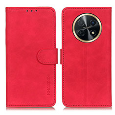 Custodia Portafoglio In Pelle Cover con Supporto K03Z per Huawei Nova Y91 Rosso