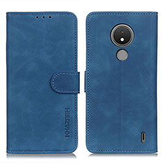 Custodia Portafoglio In Pelle Cover con Supporto K03Z per Nokia C21 Blu