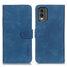 Custodia Portafoglio In Pelle Cover con Supporto K03Z per Nokia C210 Blu