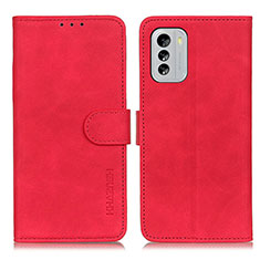 Custodia Portafoglio In Pelle Cover con Supporto K03Z per Nokia G60 5G Rosso