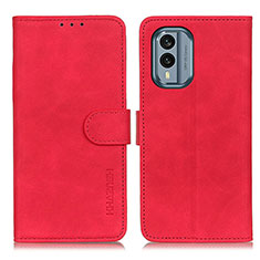 Custodia Portafoglio In Pelle Cover con Supporto K03Z per Nokia X30 5G Rosso