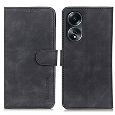 Custodia Portafoglio In Pelle Cover con Supporto K03Z per Oppo A58 5G Nero