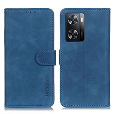 Custodia Portafoglio In Pelle Cover con Supporto K03Z per Oppo A77 4G Blu