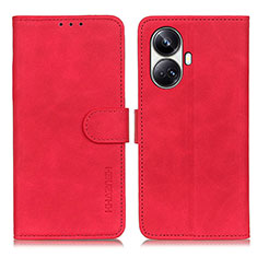 Custodia Portafoglio In Pelle Cover con Supporto K03Z per Realme 10 Pro+ Plus 5G Rosso