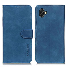 Custodia Portafoglio In Pelle Cover con Supporto K03Z per Samsung Galaxy XCover 6 Pro 5G Blu