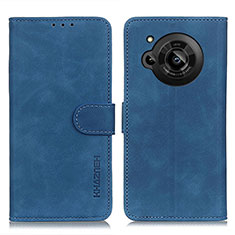 Custodia Portafoglio In Pelle Cover con Supporto K03Z per Sharp Aquos R7 Blu