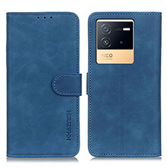 Custodia Portafoglio In Pelle Cover con Supporto K03Z per Vivo iQOO Neo6 5G Blu