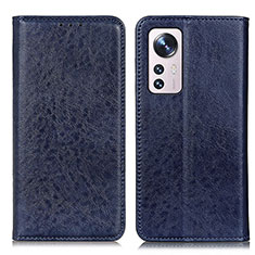 Custodia Portafoglio In Pelle Cover con Supporto K03Z per Xiaomi Mi 12 Lite 5G Blu