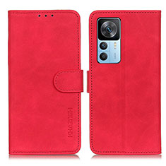 Custodia Portafoglio In Pelle Cover con Supporto K03Z per Xiaomi Mi 12T 5G Rosso