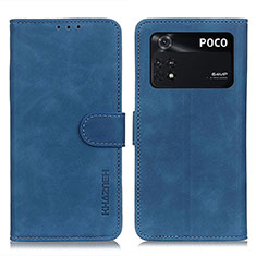 Custodia Portafoglio In Pelle Cover con Supporto K03Z per Xiaomi Poco M4 Pro 4G Blu