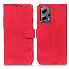 Custodia Portafoglio In Pelle Cover con Supporto K03Z per Xiaomi Poco X4 GT 5G Rosso