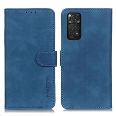 Custodia Portafoglio In Pelle Cover con Supporto K03Z per Xiaomi Redmi Note 11 4G (2022) Blu