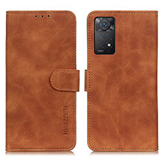 Custodia Portafoglio In Pelle Cover con Supporto K03Z per Xiaomi Redmi Note 11 Pro 4G Marrone