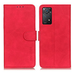 Custodia Portafoglio In Pelle Cover con Supporto K03Z per Xiaomi Redmi Note 11 Pro 4G Rosso