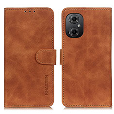 Custodia Portafoglio In Pelle Cover con Supporto K03Z per Xiaomi Redmi Note 11R 5G Marrone