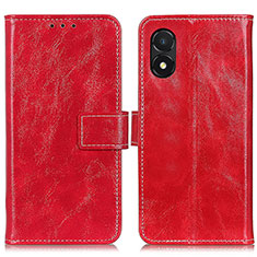 Custodia Portafoglio In Pelle Cover con Supporto K04Z per Huawei Honor X5 Rosso