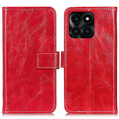Custodia Portafoglio In Pelle Cover con Supporto K04Z per Huawei Honor X6a Rosso
