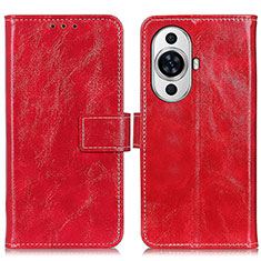 Custodia Portafoglio In Pelle Cover con Supporto K04Z per Huawei Nova 11 Pro Rosso
