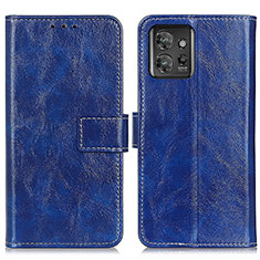 Custodia Portafoglio In Pelle Cover con Supporto K04Z per Motorola ThinkPhone 5G Blu