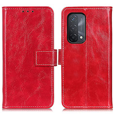 Custodia Portafoglio In Pelle Cover con Supporto K04Z per OnePlus Nord N200 5G Rosso