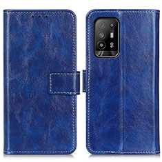 Custodia Portafoglio In Pelle Cover con Supporto K04Z per Oppo A94 5G Blu