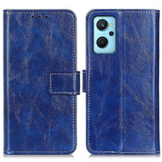 Custodia Portafoglio In Pelle Cover con Supporto K04Z per Oppo A96 4G Blu